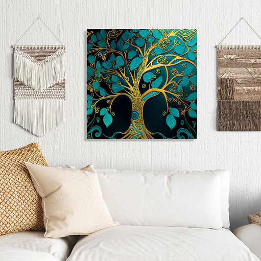 Kotart-Abstract Tree of Life Canvas Painting - Canvas Art-Posters, Prints, & Visual Artwork