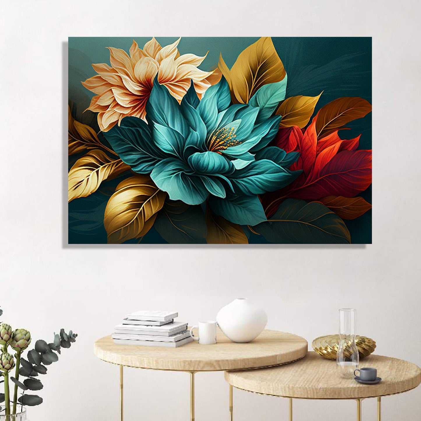 Add a Pop of Color to Your Living Room or Bedroom with Abstract Canvas Paintings
