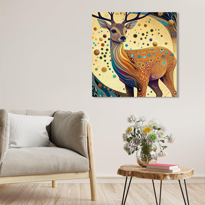 Kotart-Beautiful Deer Printed Canvas Art - Modern Art Canvas Paintings-Posters, Prints, & Visual Artwork