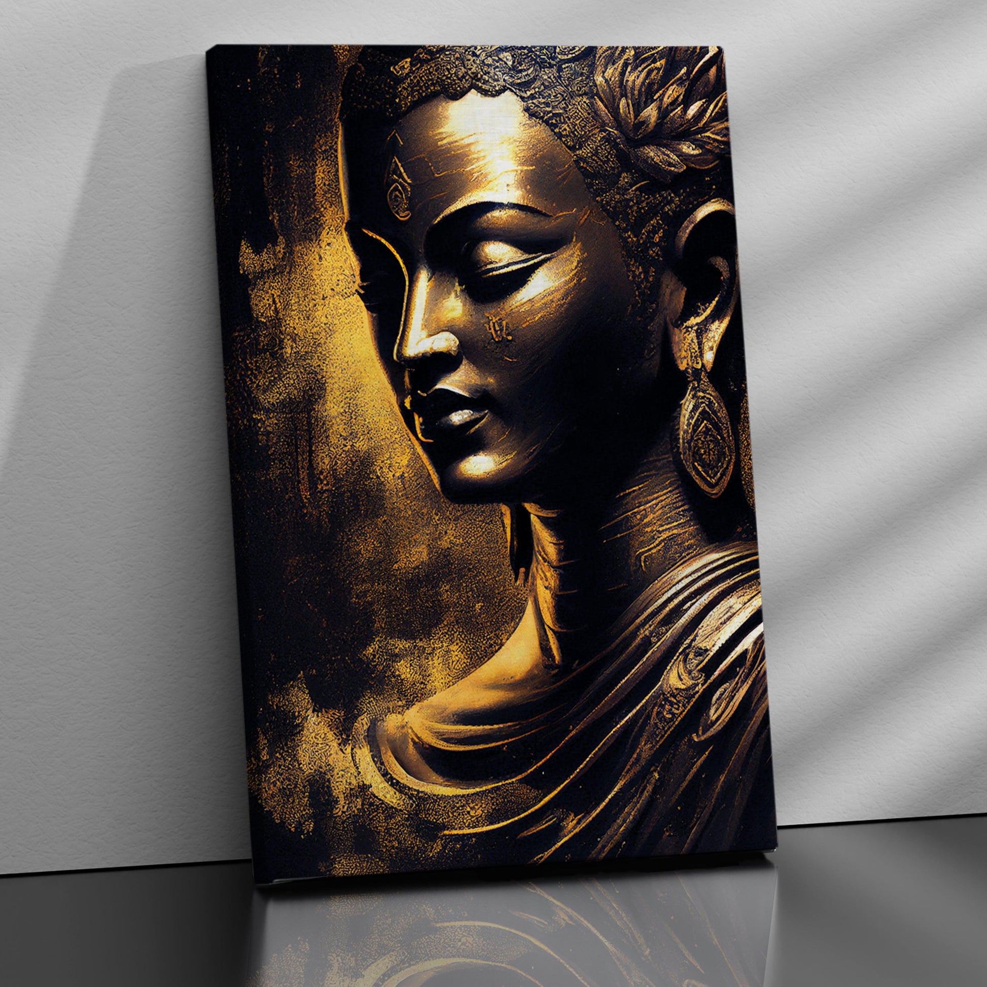 Kotart-Buddha Canvas Painting - Golden Buddha Large Canvas Art for Home Living Room Wall Decoration-Posters, Prints, & Visual Artwork