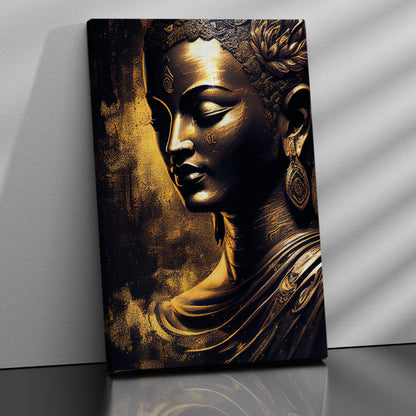 Kotart-Buddha Canvas Painting - Golden Buddha Large Canvas Art for Home Living Room Wall Decoration-Posters, Prints, & Visual Artwork