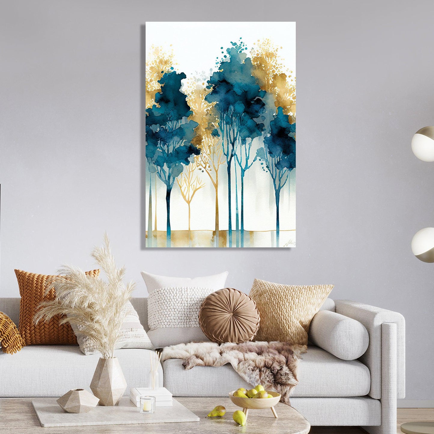 Kotart-Deep Forest Canvas Paintings - Modern Forest Canvas Art-Posters, Prints, & Visual Artwork