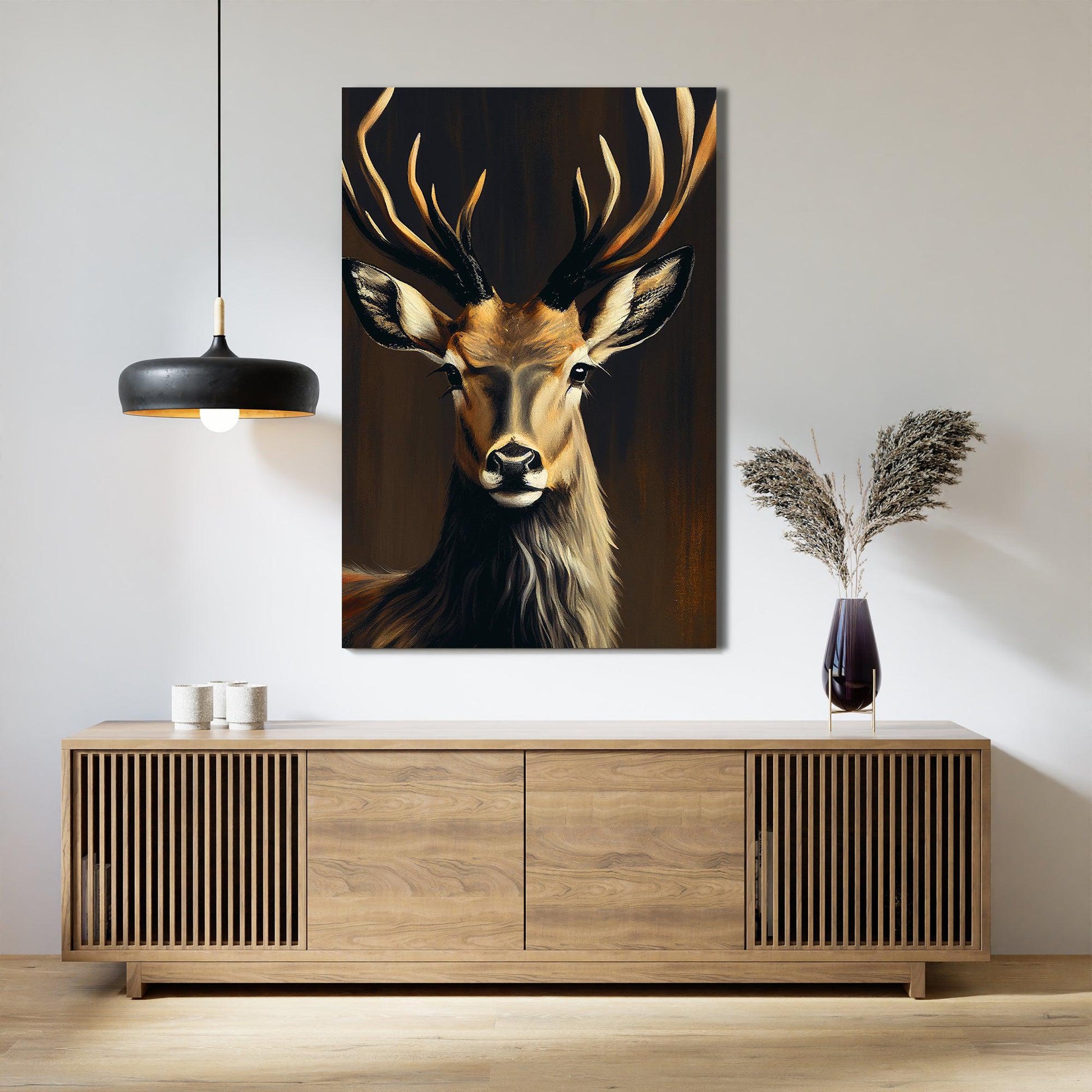 Kotart-Deer in Forest Canvas Painting - Large Canvas Art for Living Room Bedroom Wall Decor-Posters, Prints, & Visual Artwork
