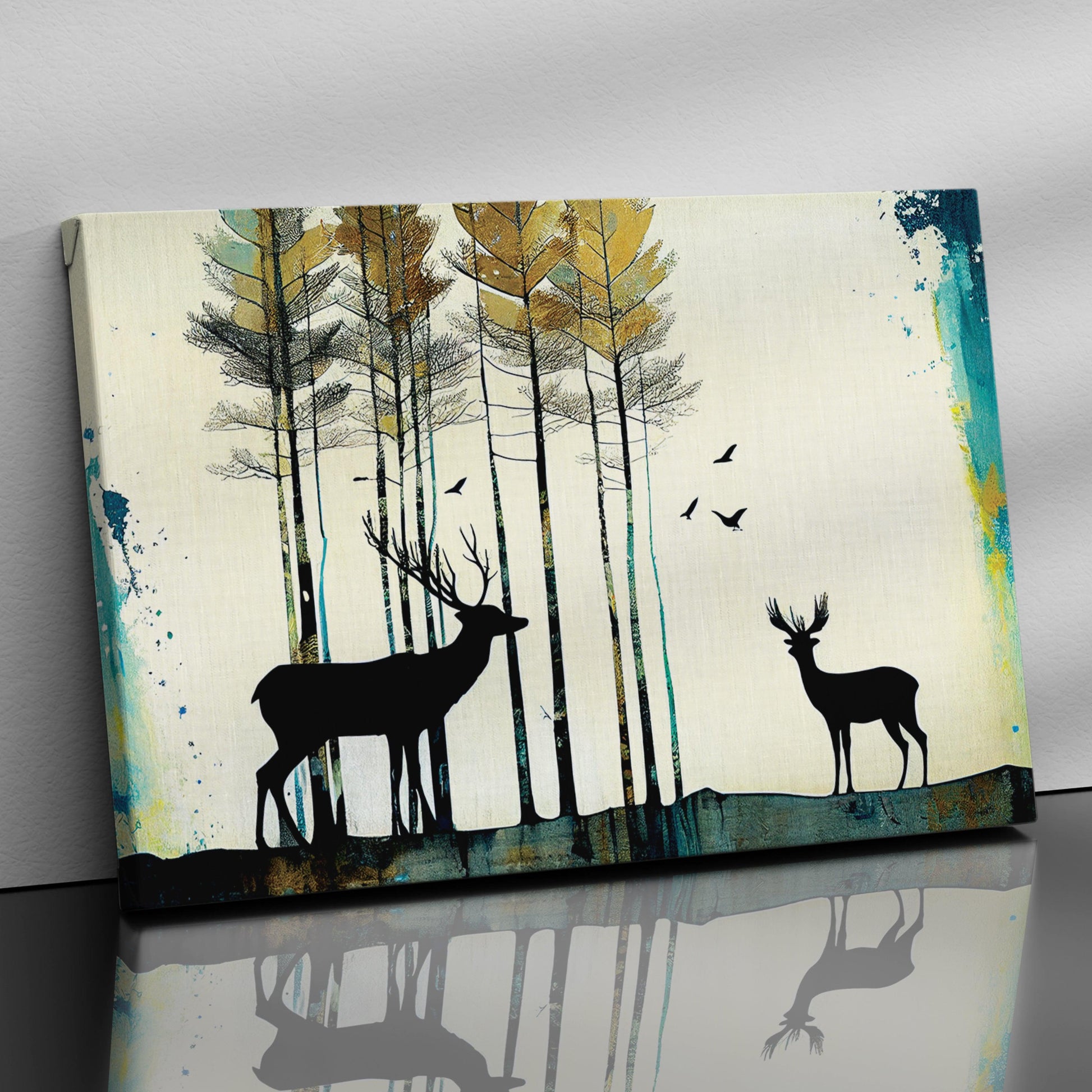 Kotart-Deer in Forest Canvas Painting for Wall Decor-Posters, Prints, & Visual Artwork