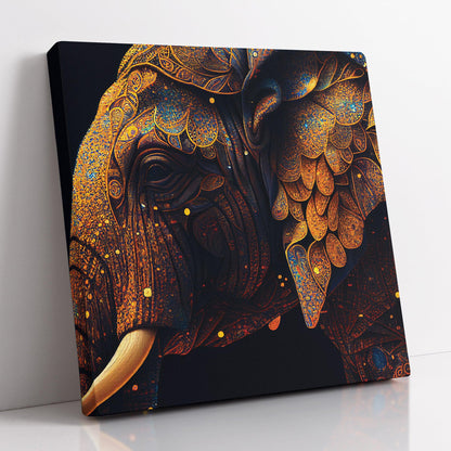 Kotart-Ethnic Elephant Art Canvas Painting - Traditional Indian Canvas Art Paintings-Posters, Prints, & Visual Artwork