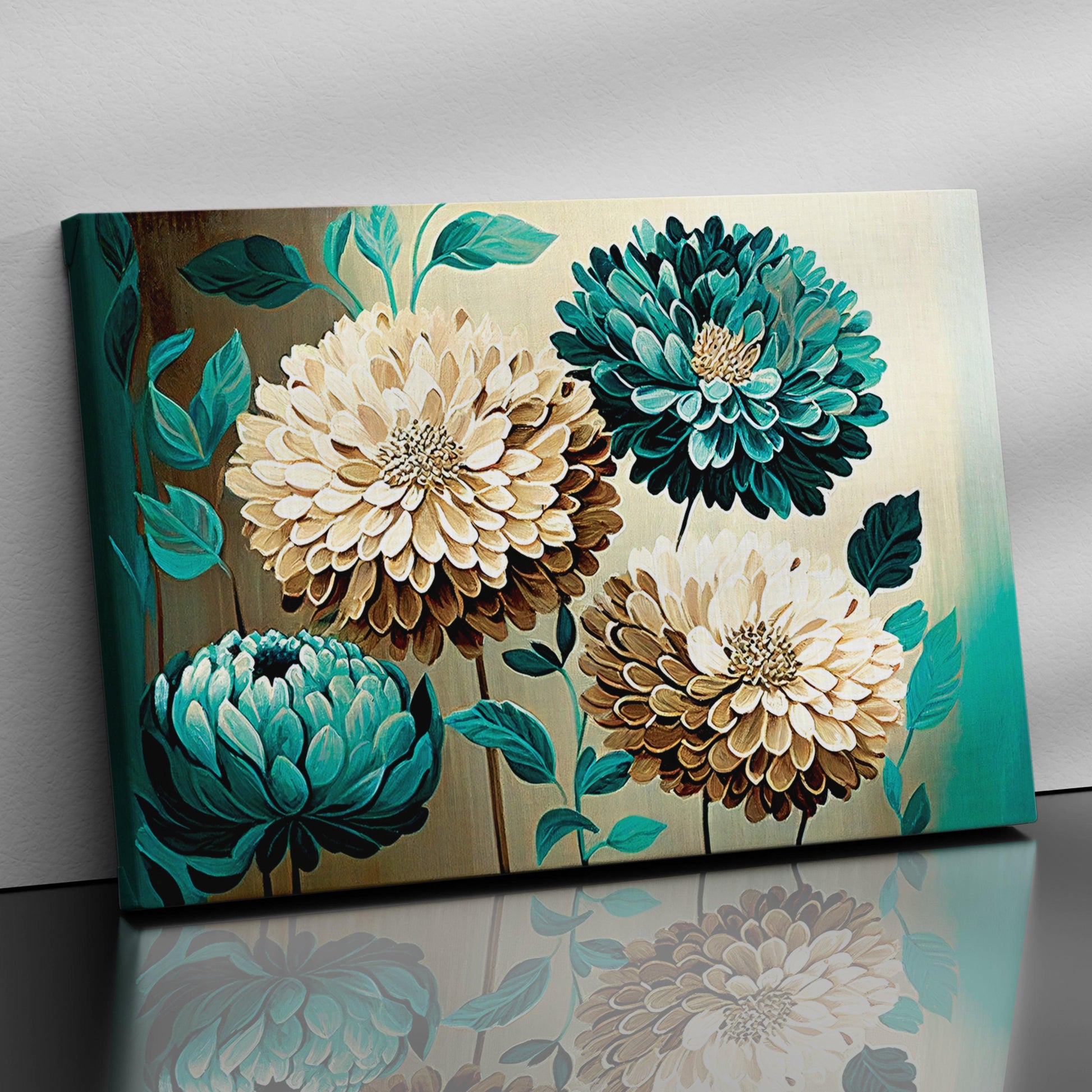 Kotart-Floral Canvas Painting - Vibrant Large Canvas Art for Wall Decor-Posters, Prints, & Visual Artwork