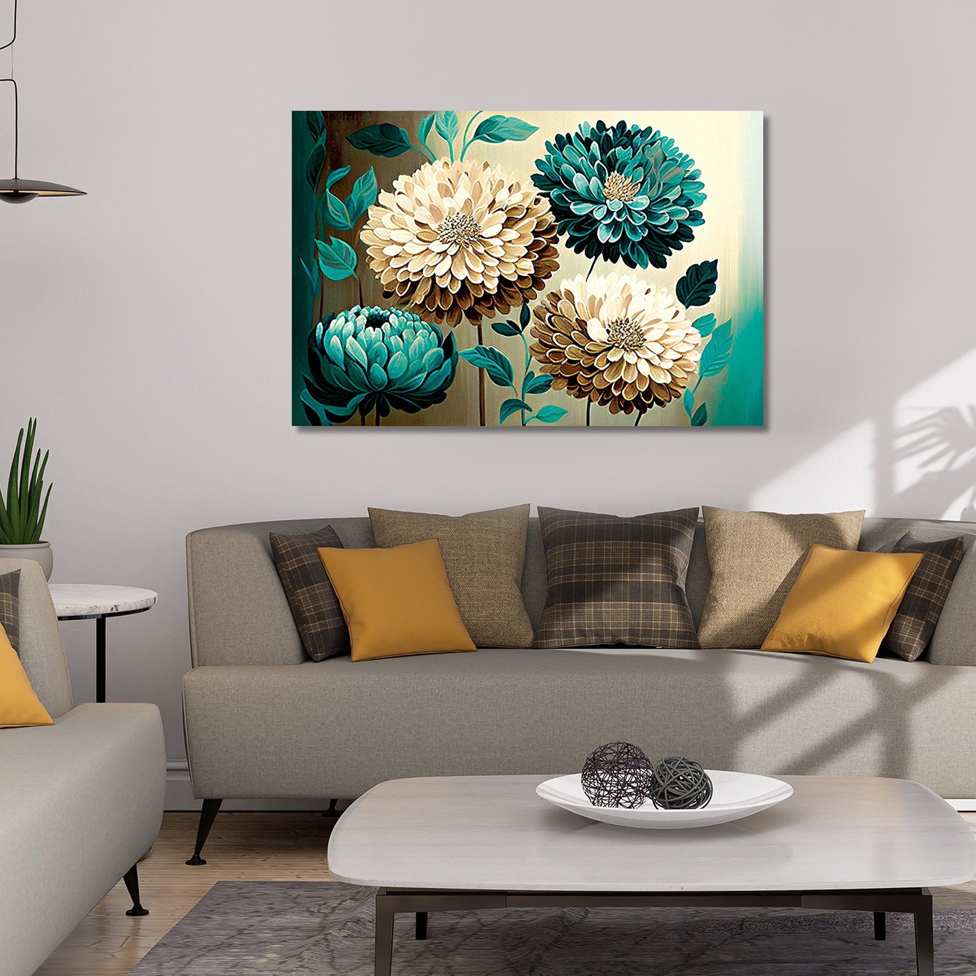 Kotart-Floral Canvas Painting - Vibrant Large Canvas Art for Wall Decor-Posters, Prints, & Visual Artwork