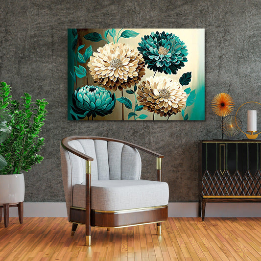 Kotart-Floral Canvas Painting - Vibrant Large Canvas Art for Wall Decor-Posters, Prints, & Visual Artwork