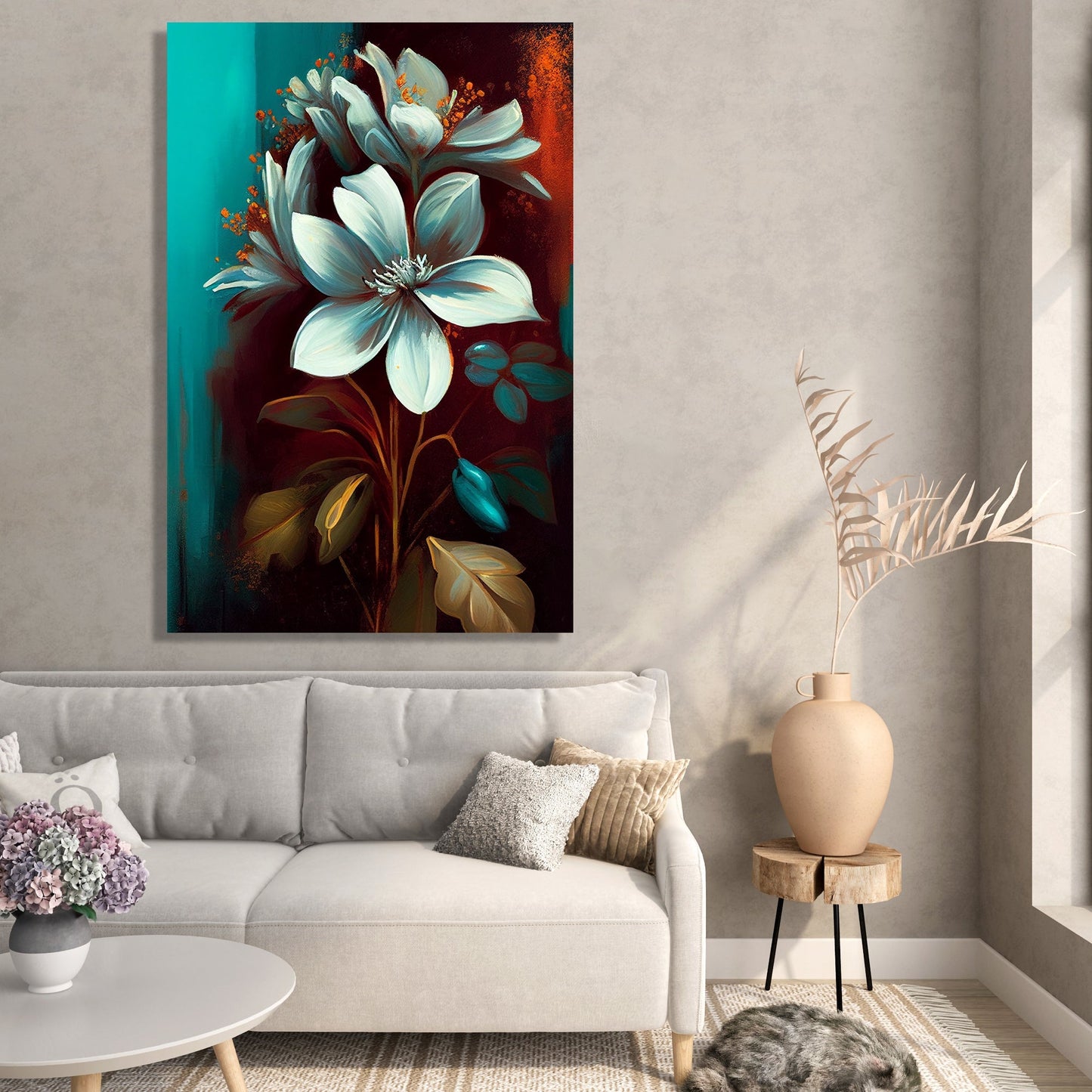 Kotart-Floral Canvas Painting for Home and Office Wall Decor - Modern Art Painting for Home Decor-Posters, Prints, & Visual Artwork
