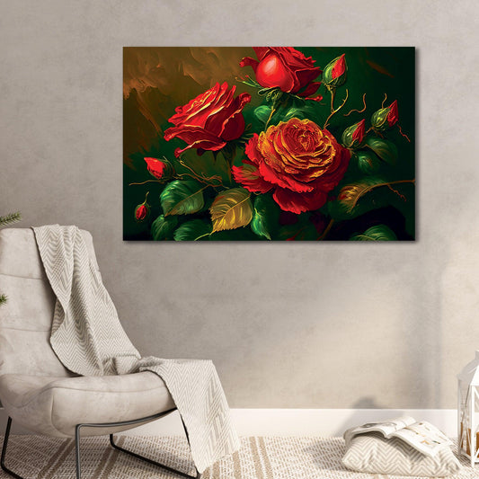Kotart-Floral Canvas Paintings - Nature Inspired Large Canvas Art for Living Room Wall Decor-Posters, Prints, & Visual Artwork