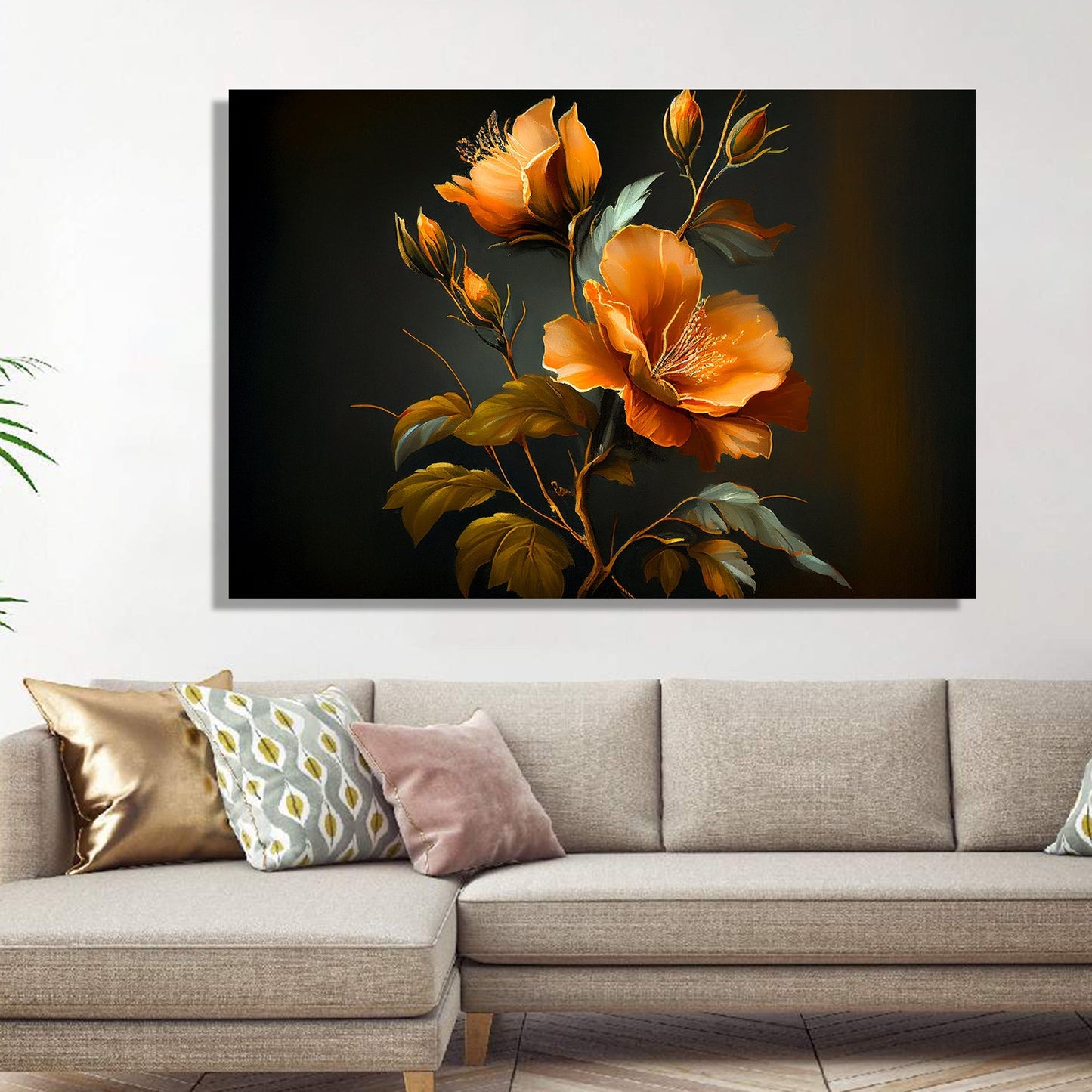 Kotart-Floral Canvas Paintings for Living Room Bedroom Wall Decor - Paintings for Home Decor-Posters, Prints, & Visual Artwork