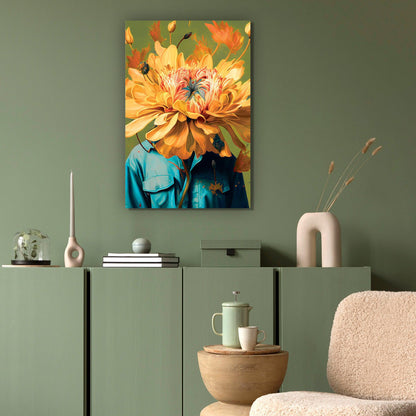 Kotart-Floral Head Canvas Art - Modern Floral Canvas Painting - Large Vibrant Canvas Art-Posters, Prints, & Visual Artwork