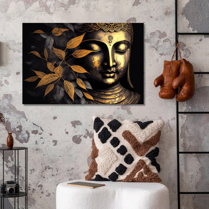 Kotart-Golden Buddha Canvas Painting - Large Canvas Art for Home and Living Room Wall decor-Posters, Prints, & Visual Artwork