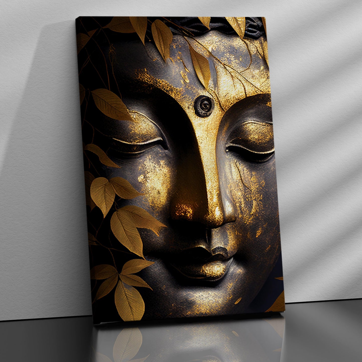 Kotart-Golden Buddha Large Canvas Painting - Modern Buddha Canvas Art for Wall Decor-Posters, Prints, & Visual Artwork