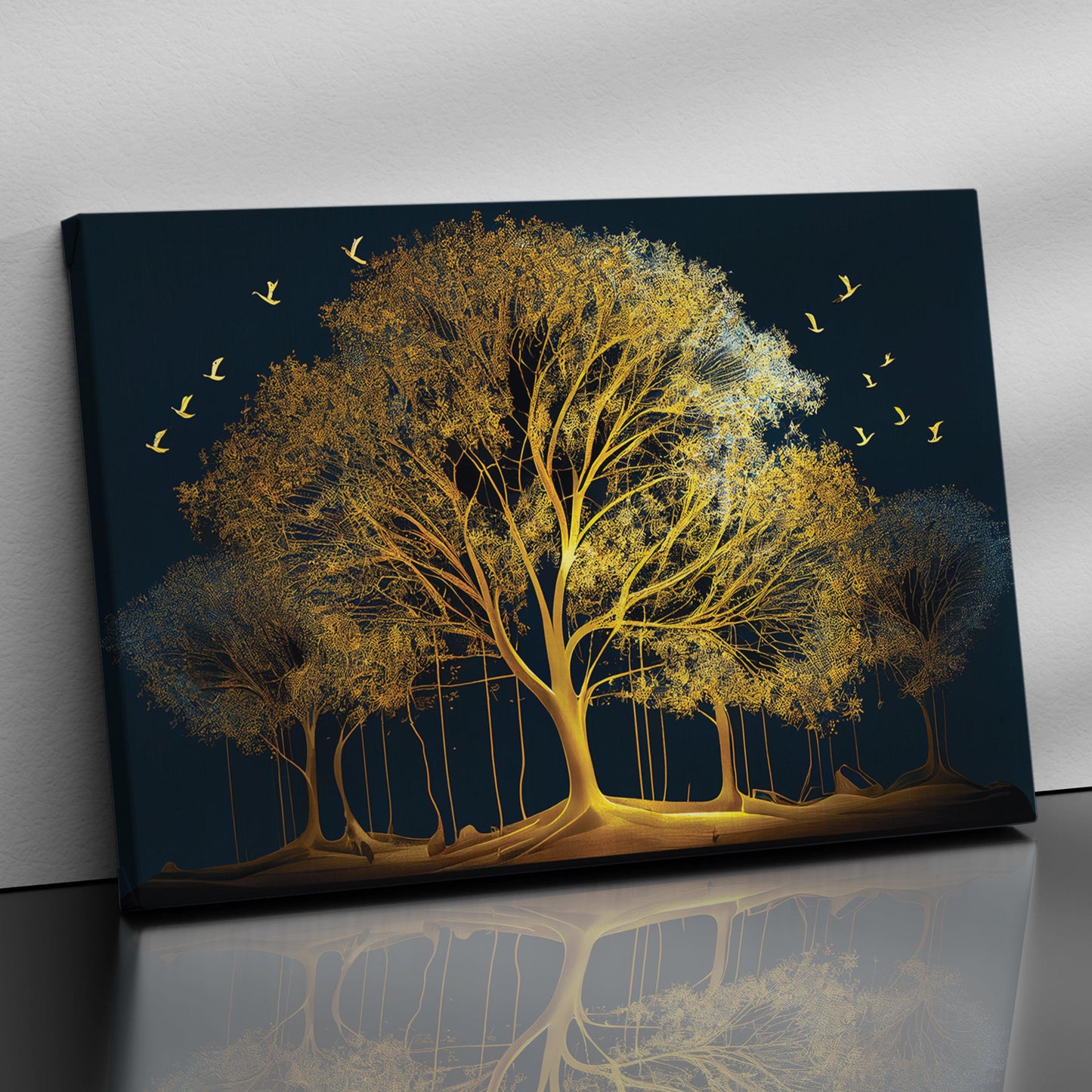 Kotart-Golden Tree Large Canvas Art - Nature Inspired Canvas Painting for Living Room-Posters, Prints, & Visual Artwork