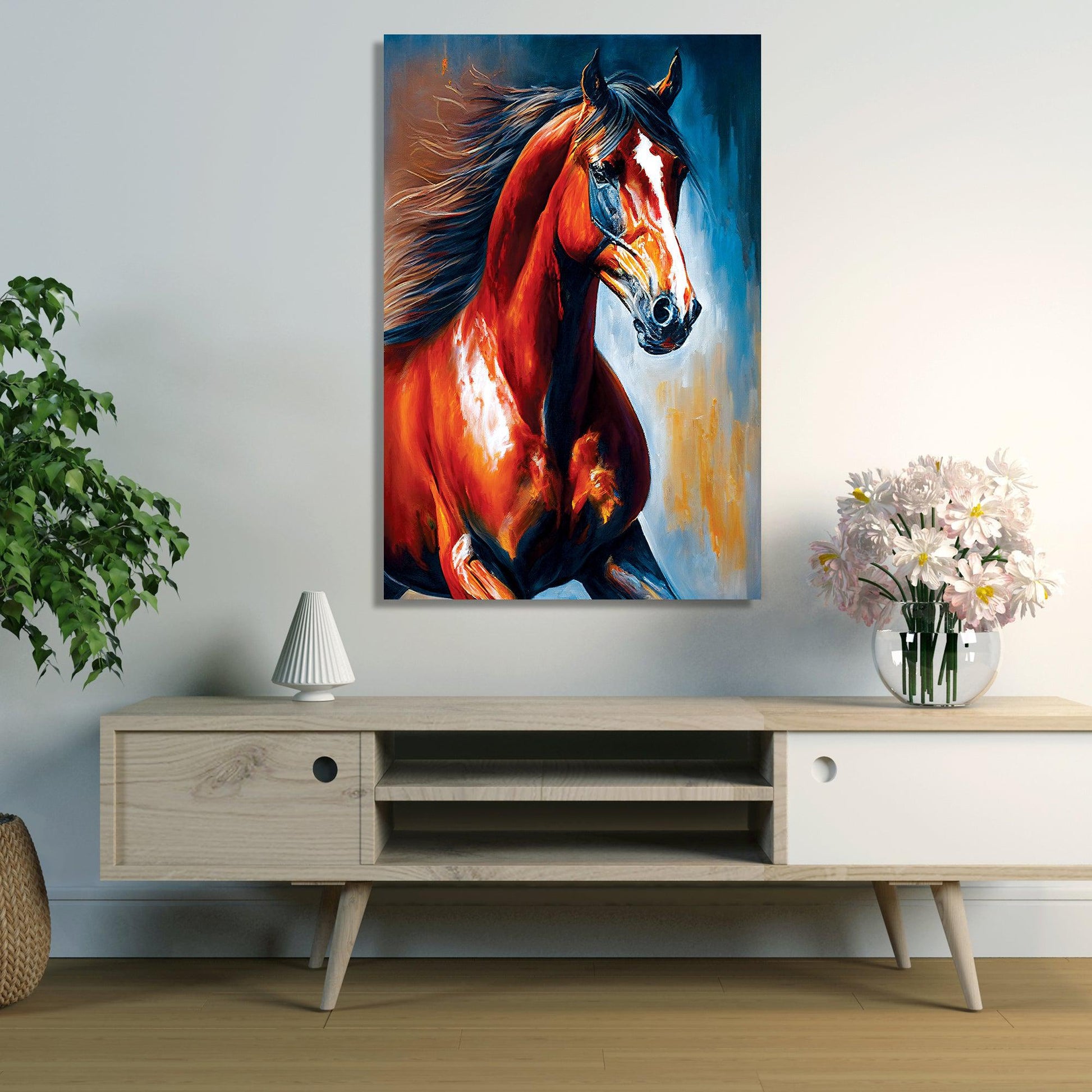 Kotart-Horse Canvas Painting - Modern Canvas Art for Luxury Home Living Room Wall Decor-Posters, Prints, & Visual Artwork