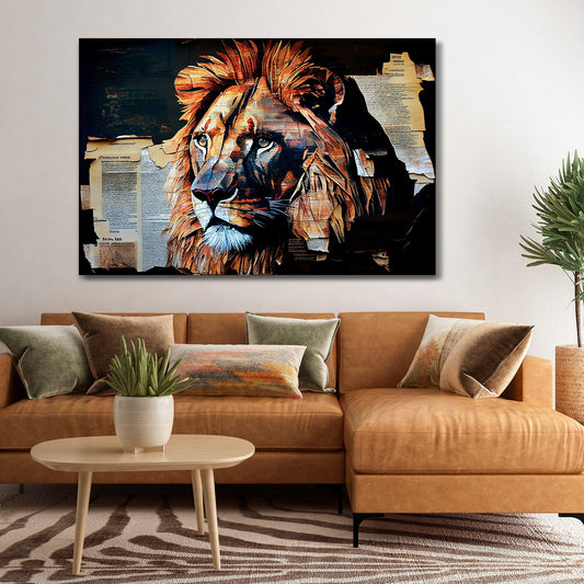 Kotart-Lion Canvas Art - Large Canvas Painting for Wall Decor-Posters, Prints, & Visual Artwork