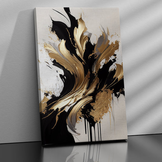 Kotart-Luxury Golden Pattern Abstract Art Painting for Living Room Bedroom Farmhouse Studio Salon Home and Office Wall Decor - Canvas Painting-Posters, Prints, & Visual Artwork