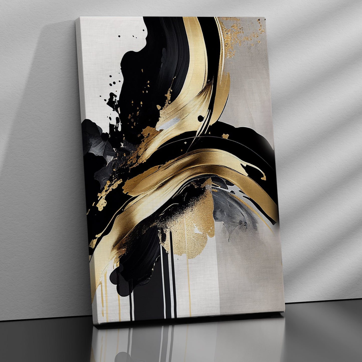 Kotart-Modern Abstract Art Canvas Painting - Golden Art For Living Room Bedroom Home Offices Studio and Salon Wall Decor-Posters, Prints, & Visual Artwork
