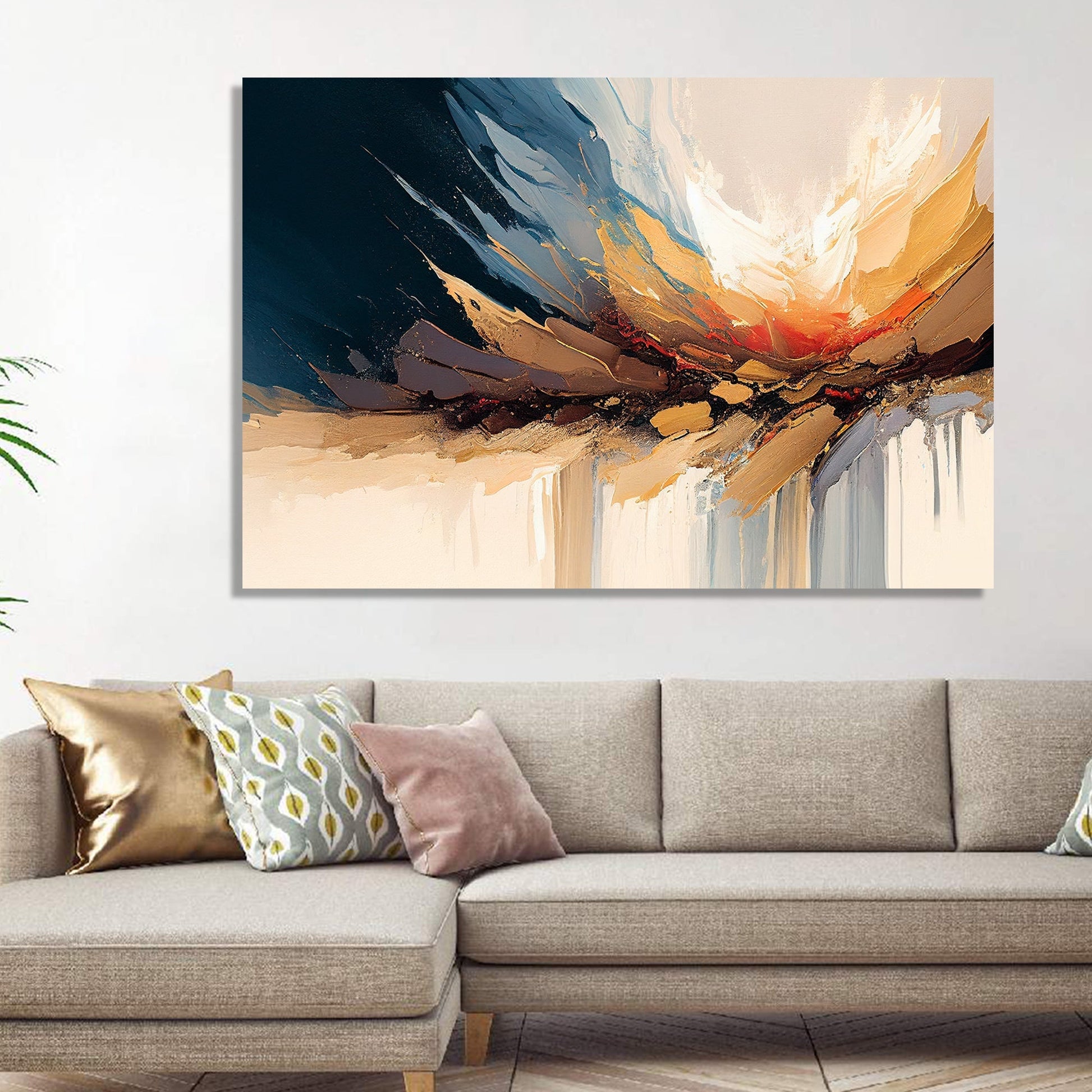 Kotart-Modern Abstract Art Canvas Paintings for Home and Office Wall Decor - Living room Bedroom Wall Decor Paintings-Posters, Prints, & Visual Artwork