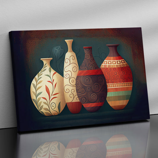 Kotart-Modern Art Canvas Painting for Home Living Room Wall Decor - Beautiful Vases Pots Printed Home Decor Canvas Paintings-Posters, Prints, & Visual Artwork
