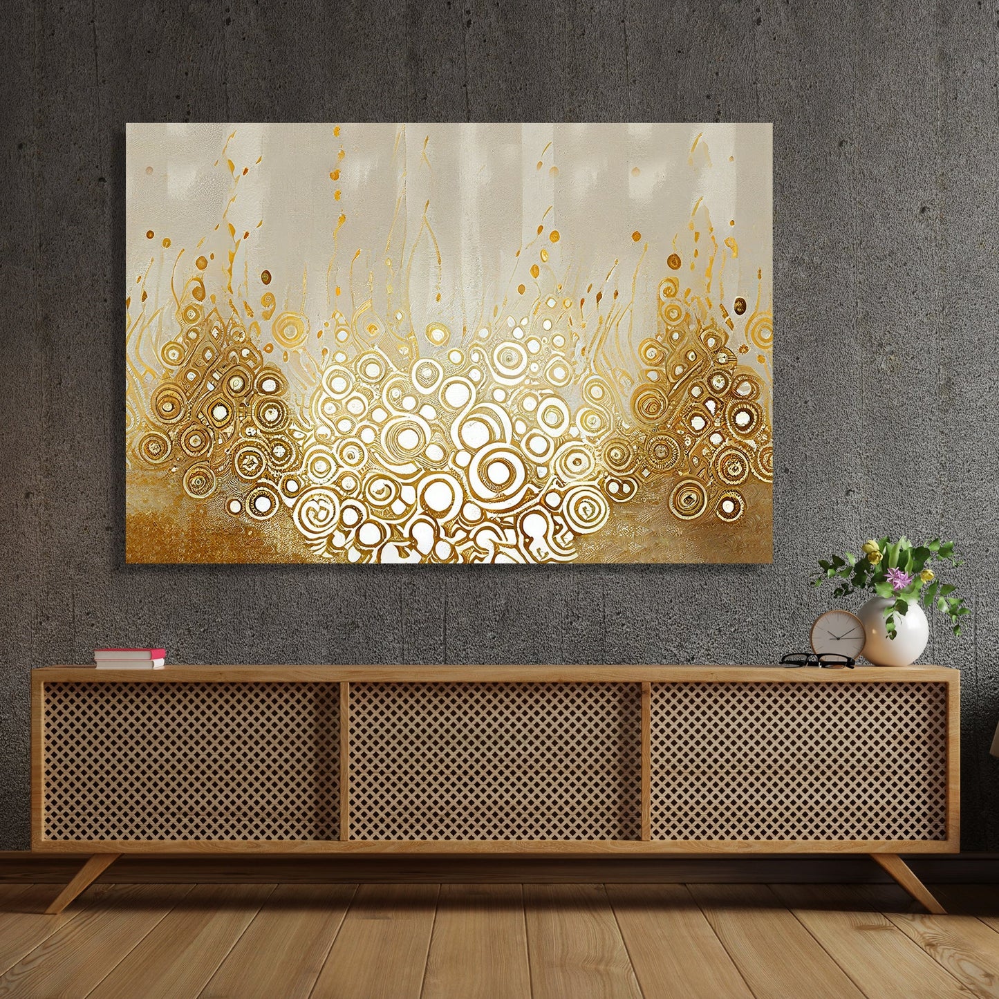 Kotart-Modern Art Canvas Painting for Wall Decor - Abstract Golden Art Paintings for Wall Decor-Posters, Prints, & Visual Artwork