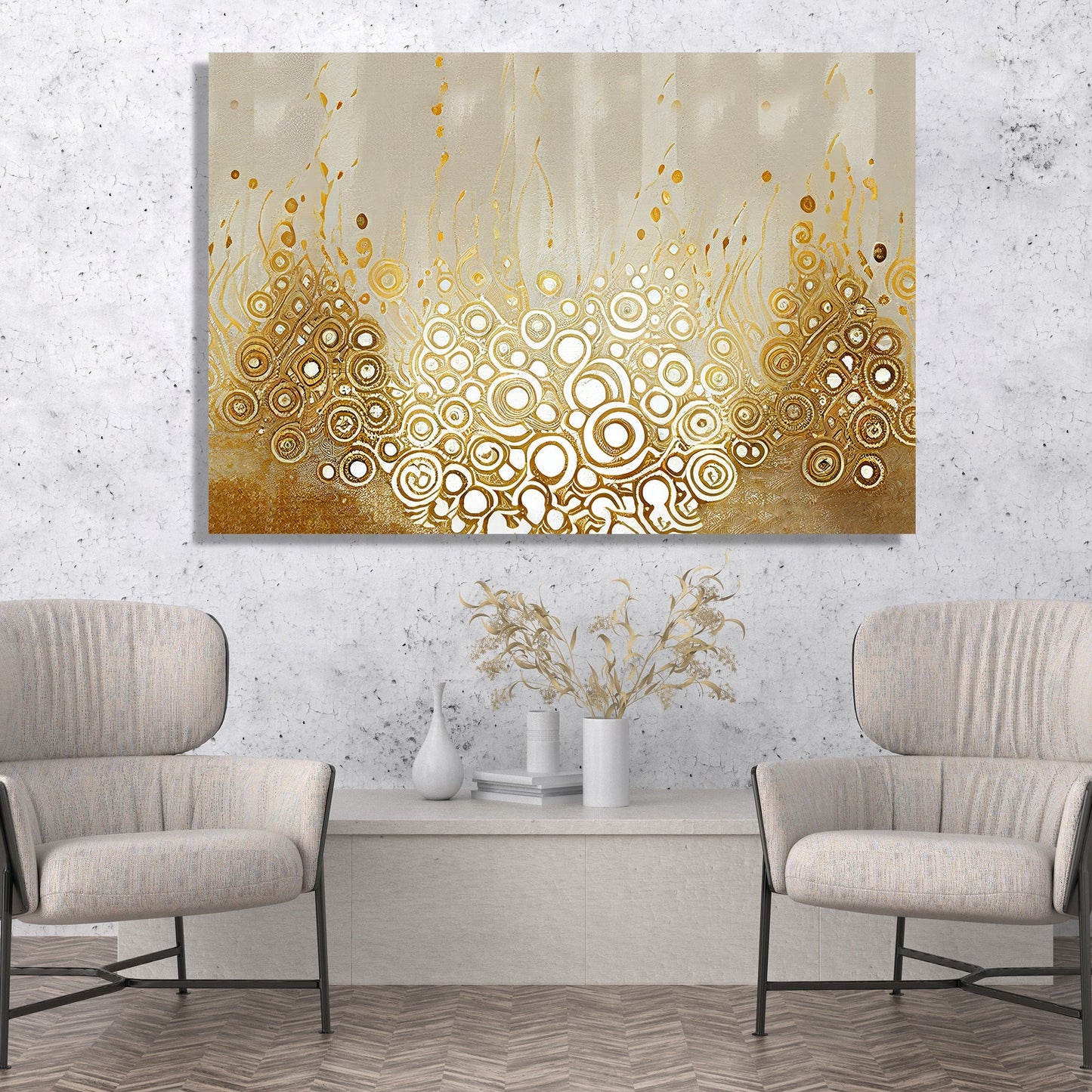 Kotart-Modern Art Canvas Painting for Wall Decor - Abstract Golden Art Paintings for Wall Decor-Posters, Prints, & Visual Artwork