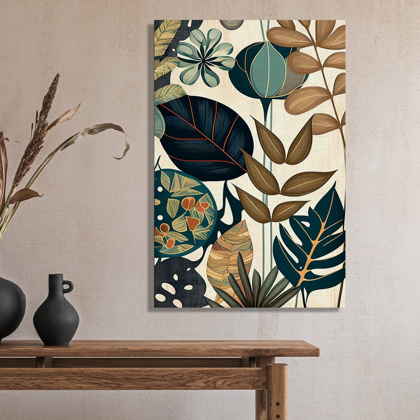 Kotart-Modern Art Canvas Paintings - Tropical Leaf's Art Paintings for Living Room Bedrooms Home and Office Wall Decor-Posters, Prints, & Visual Artwork