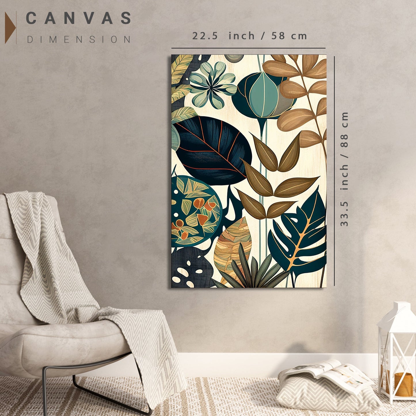 Kotart-Modern Art Canvas Paintings - Tropical Leaf's Art Paintings for Living Room Bedrooms Home and Office Wall Decor-Posters, Prints, & Visual Artwork