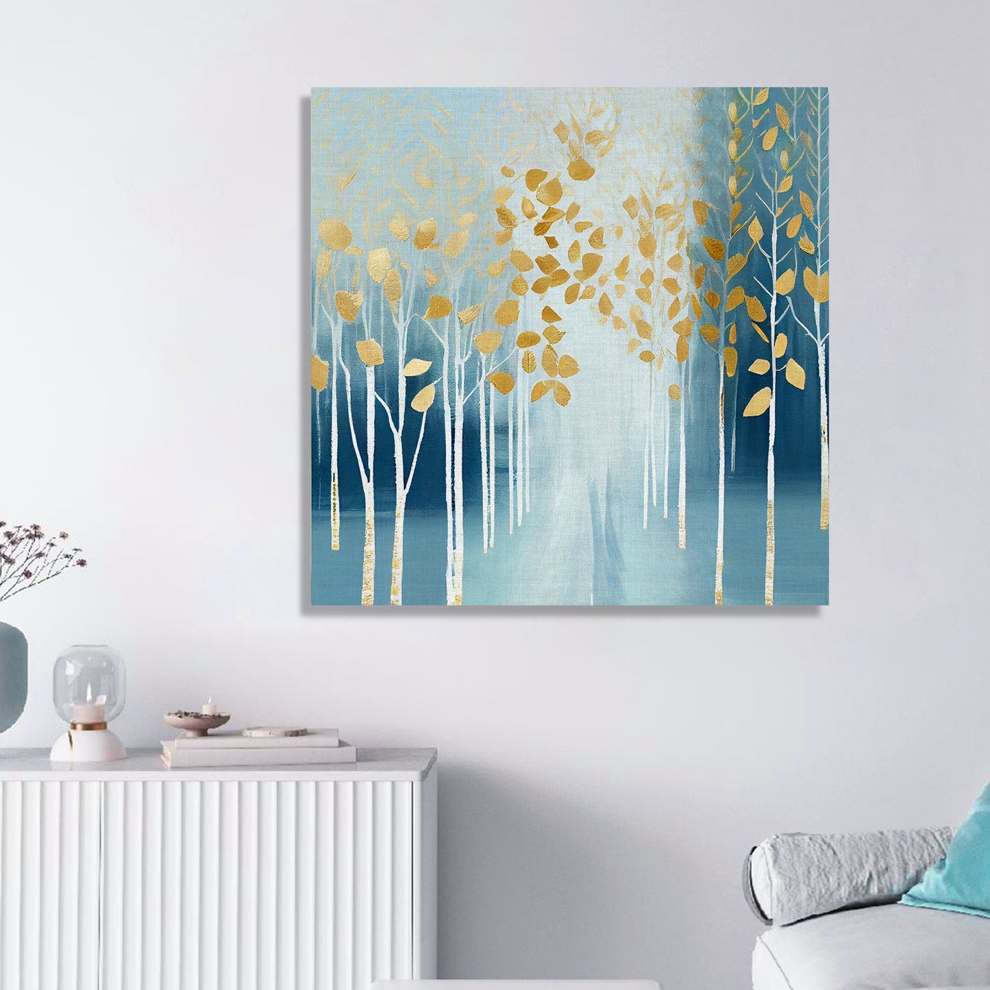 Kotart-Modern Art Canvas Paintings for Living Room Wall Decor - Nature Inspired Golden Painting-Posters, Prints, & Visual Artwork