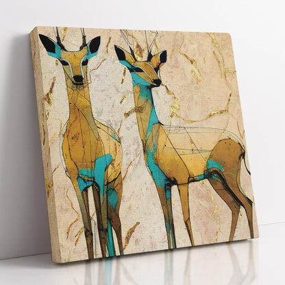 Kotart-Modern Canvas Painting - Abstract Deer Canvas Art-Posters, Prints, & Visual Artwork