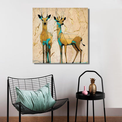 Kotart-Modern Canvas Painting - Abstract Deer Canvas Art-Posters, Prints, & Visual Artwork