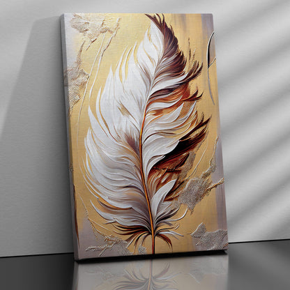 Kotart-Modern Feather Canvas Painting - Large Feather Canvas Art for Wall Decor-Posters, Prints, & Visual Artwork