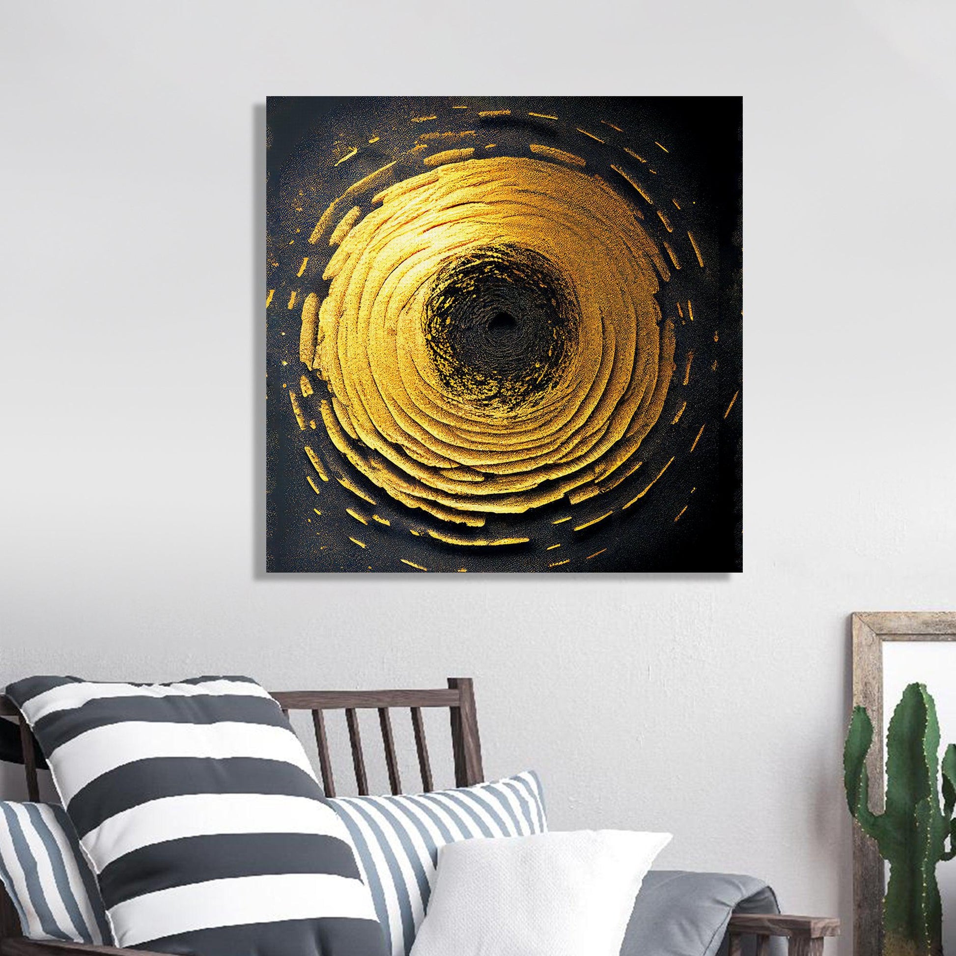 Kotart-Modern Golden Canvas Art - Abstract Canvas Paintings-Posters, Prints, & Visual Artwork