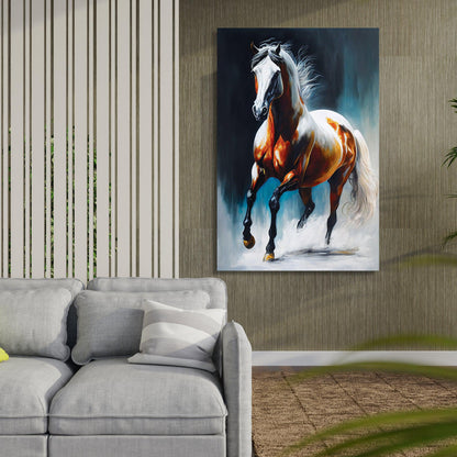 Kotart-Modern Horse Canvas Art Painting - Big Size Canvas Art - Running Horse Canvas Paintings-Posters, Prints, & Visual Artwork