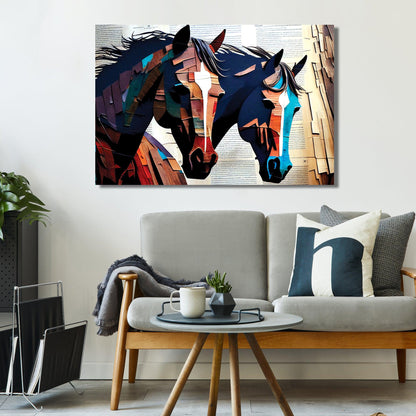 Kotart-Modern Horse Canvas Painting - Large Canvas Art for Living Room Wall decor-Posters, Prints, & Visual Artwork