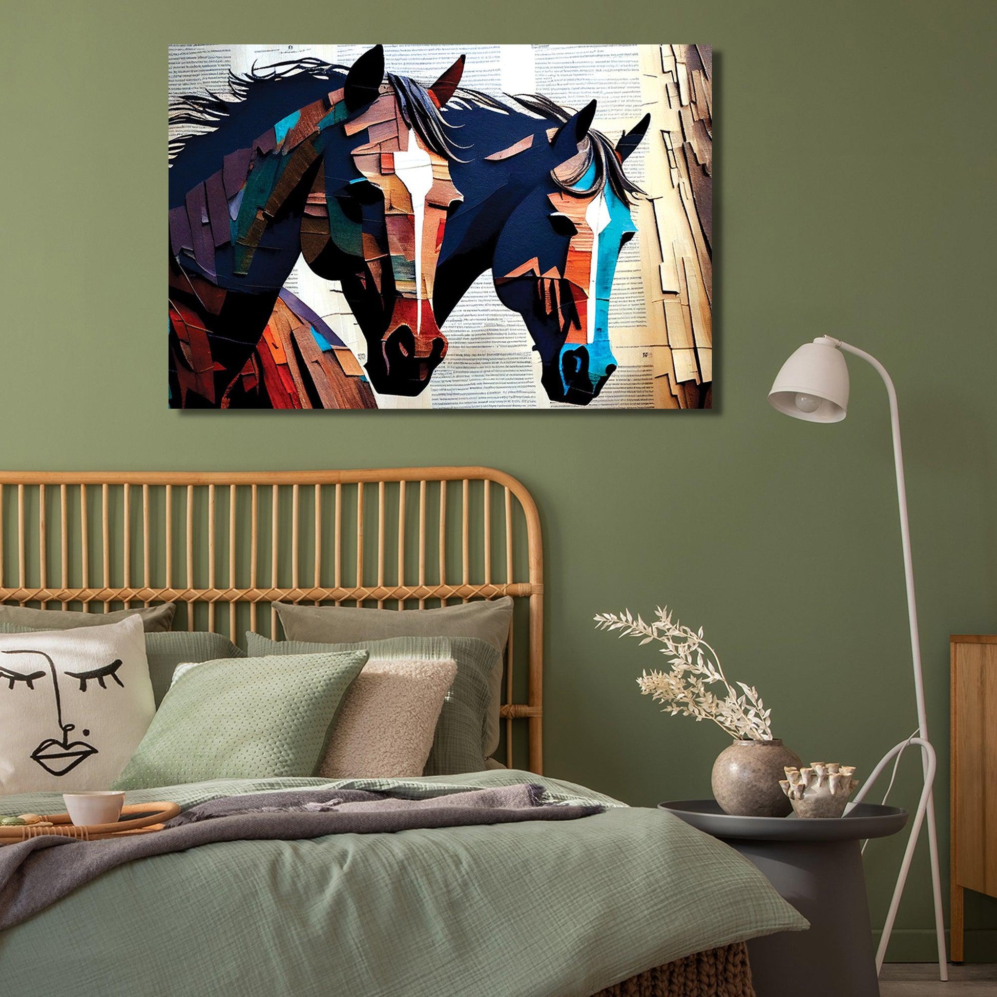 Kotart-Modern Horse Canvas Painting - Large Canvas Art for Living Room Wall decor-Posters, Prints, & Visual Artwork