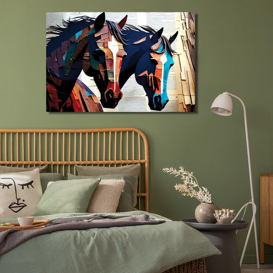 Kotart-Modern Horse Canvas Painting - Large Canvas Art for Living Room Wall decor-Posters, Prints, & Visual Artwork