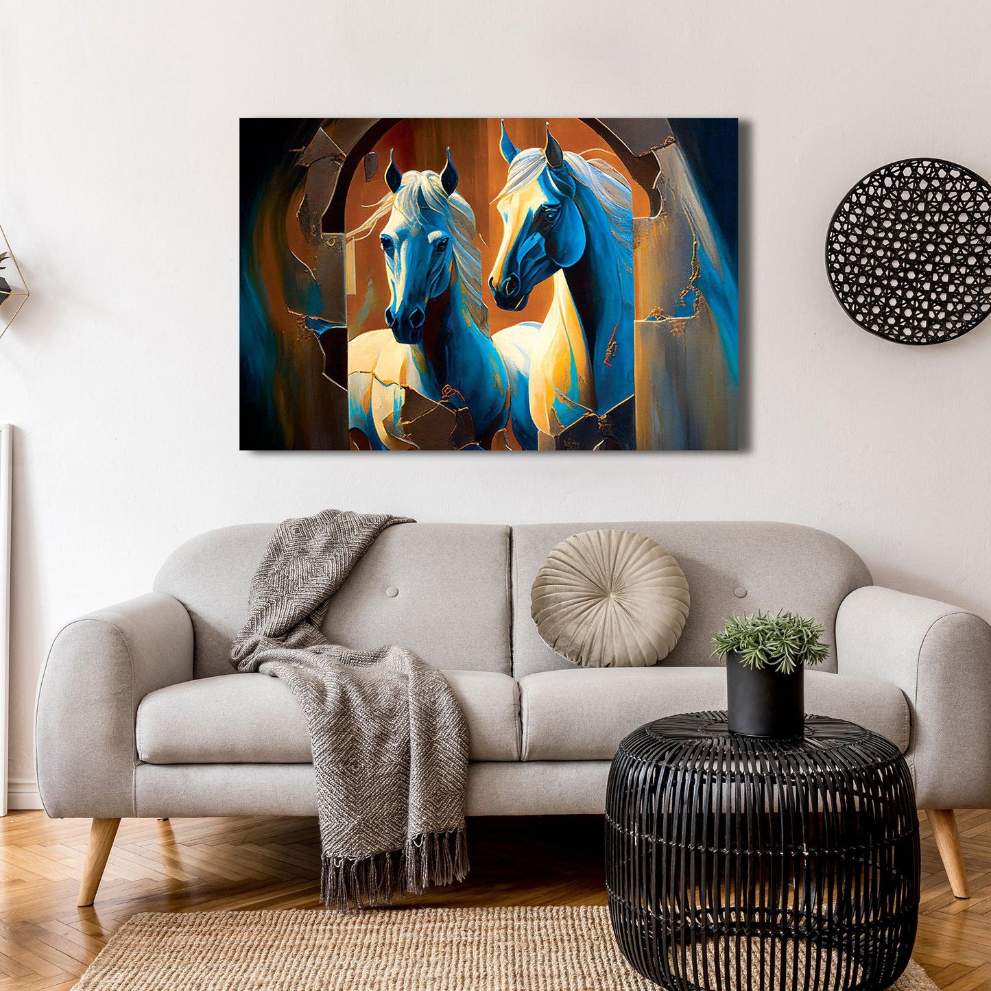 Kotart-Modern Horse Canvas Paintings - Large Canvas Art for Home and Office Wall Decor-Posters, Prints, & Visual Artwork