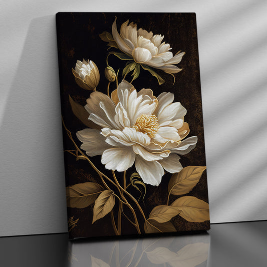 Kotart-Nature Inspired White Flower Canvas Painting for Home Living Room Bedroom Wall Decor - Home Decor Canvas Art-Posters, Prints, & Visual Artwork