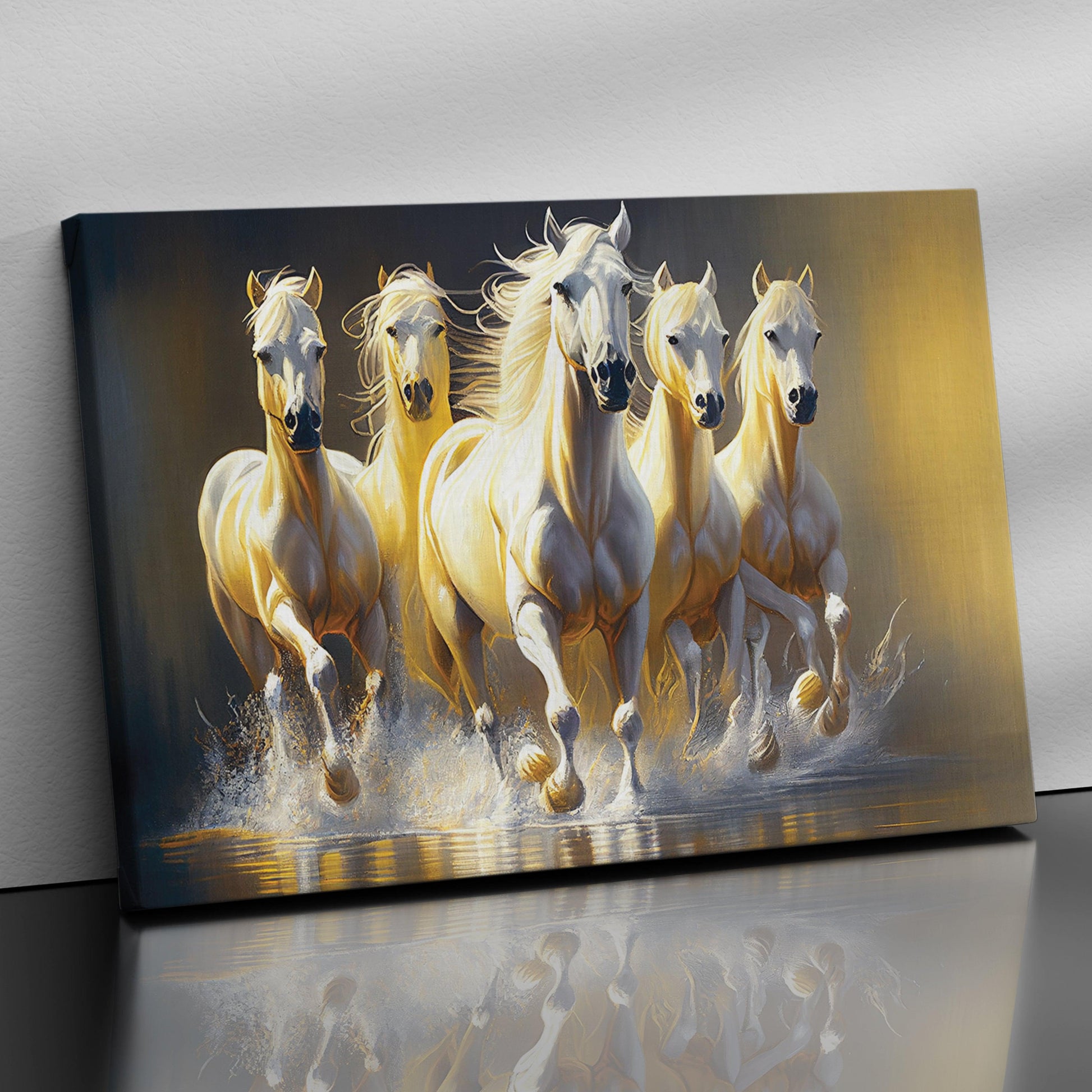 Kotart-Running Horses Large Canvas Painting for Home and Office Wall Decor - Canvas Wall Art-Posters, Prints, & Visual Artwork