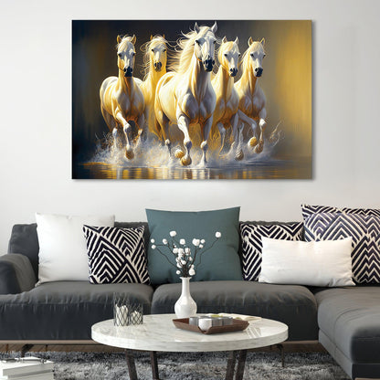 Kotart-Running Horses Large Canvas Painting for Home and Office Wall Decor - Canvas Wall Art-Posters, Prints, & Visual Artwork