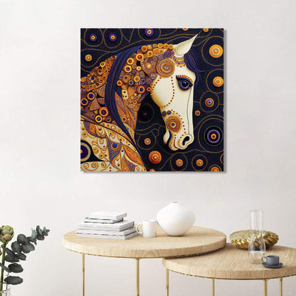 Kotart-Traditional Horse Canvas Painting - Horse Canvas Art-Posters, Prints, & Visual Artwork