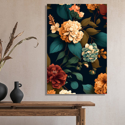 Unique and Stylish Vibrant Floral Abstract Art on Canvas - Ideal for Wall Decoration