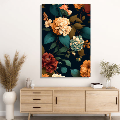 Unique and Stylish Vibrant Floral Abstract Art on Canvas - Ideal for Wall Decoration