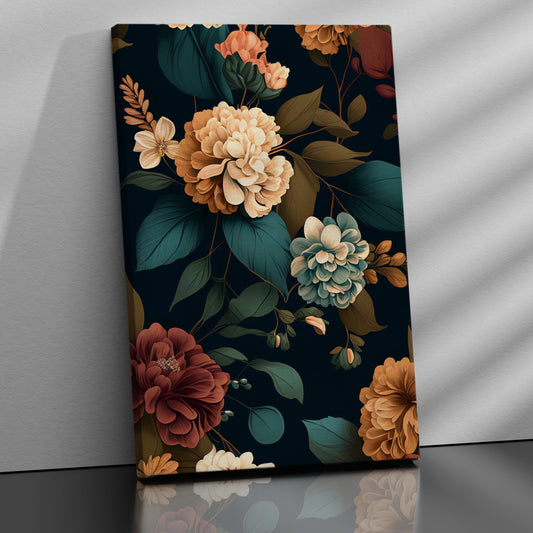 Unique and Stylish Vibrant Floral Abstract Art on Canvas - Ideal for Wall Decoration