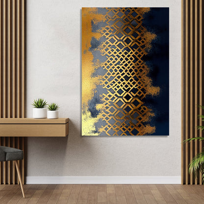 Upgrade Your Home with Bold and Beautiful Golden Abstract Art on Canvas - Living Room and Bedroom