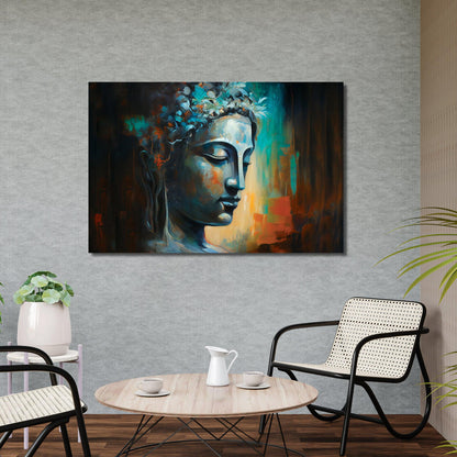 Kotart-Vibrant Buddha Canvas Painting for Living Room Wall Decor - Large Buddha Canvas Art-Posters, Prints, & Visual Artwork