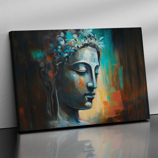 Kotart-Vibrant Buddha Canvas Painting for Living Room Wall Decor - Large Buddha Canvas Art-Posters, Prints, & Visual Artwork