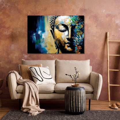 Kotart-Vibrant Buddha Canvas Paintings - Canvas Art for Home Office Bedroom Living Room Wall Decor-Posters, Prints, & Visual Artwork